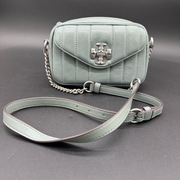 Tory Burch Handbags - Tory burch SMALL KIRA PATENT CAMERA BAG Color:Light Arctic